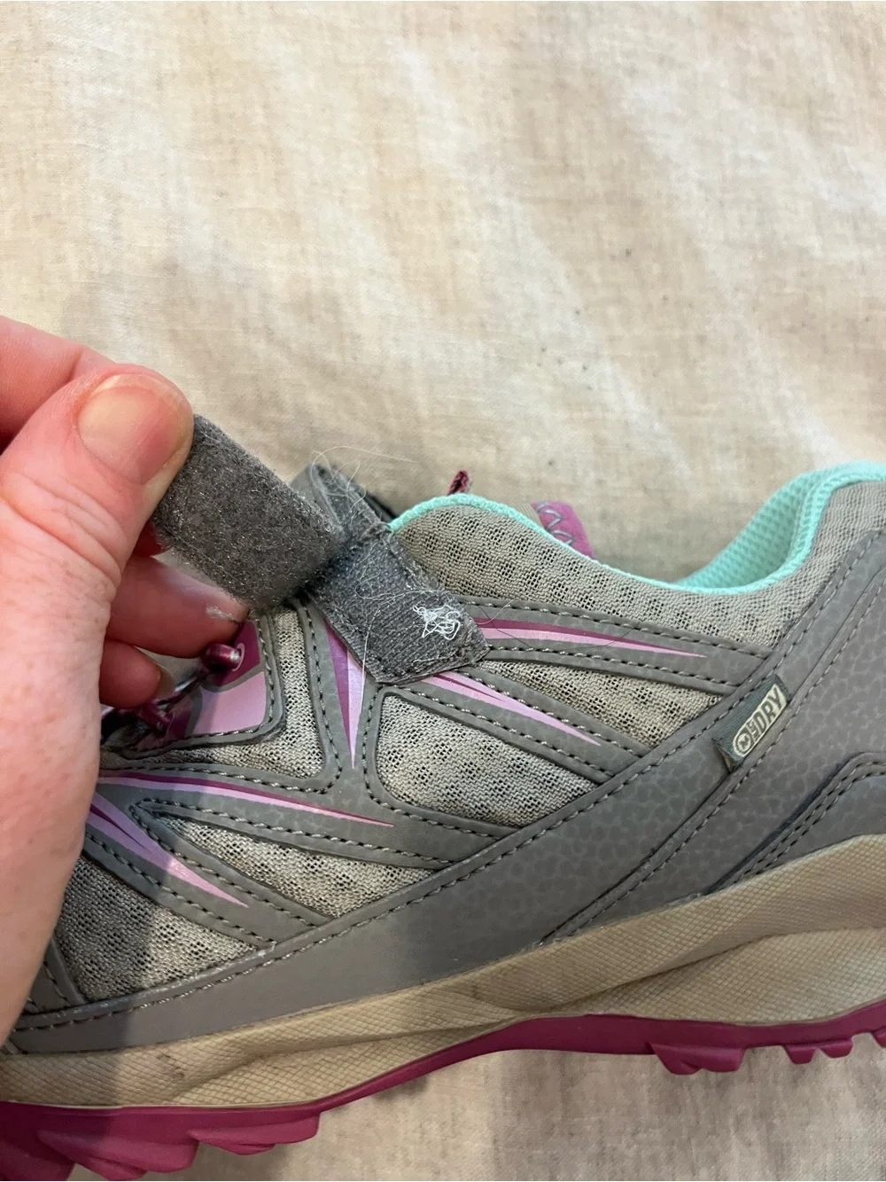 Merrell girls Gray and Pink Outdoor Trail Shoes